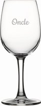 Witte wijnglas gegraveerd - 26cl - Oncle
