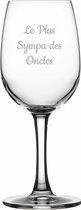 Witte wijnglas gegraveerd - 26cl - Le Plus Sympa des Oncles