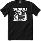 Space Academy Space - Ruimte - Ruimtevaart - T-Shirt - Unisex - Zwart - Maat M