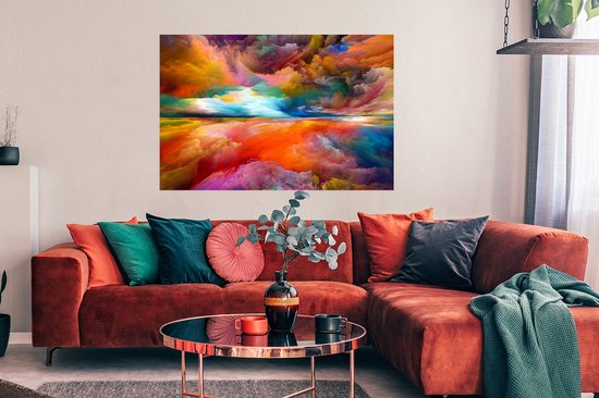 Affiche Peinture - Huile - Abstrait - Nuages ​​- 120x80 cm