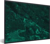 Fotolijst incl. Poster - Marmer - Kalk - Groen - Structuur - Marmerlook - 80x60 cm - Posterlijst