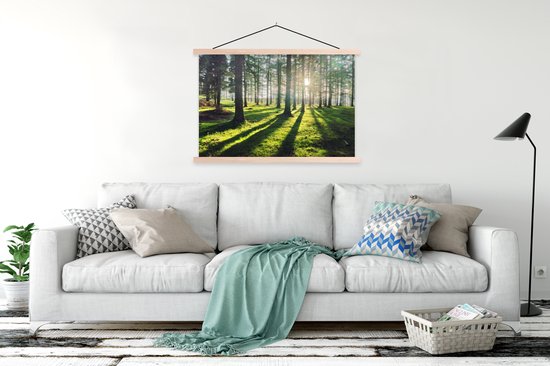 Affiche scolaire - Arbres - Nature - Forêt - 150x100 cm - Lattes vierges