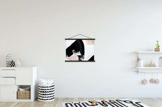 Porte-affiche avec affiche - Affiche scolaire - Peinture - Abstrait - Design - 40x30 cm - Lattes noires