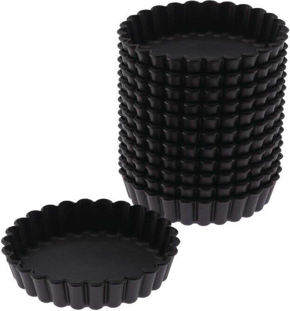 Matfer Bourgeat Exoglass Geribbelde Vormpjes 10cm (12 Stuks) - Matfer Bourgeat DN955