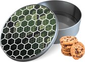 Koektrommel Snakeskin Honeycomb Rond - Bewaarblik 15x15x5 cm
