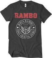 Rambo Heren Tshirt -L- First Blood 1982 Seal Zwart