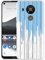 Nokia 3.4 Hoesje Dripping blue paint - Designed by Cazy