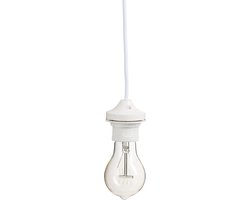 J-Line lamp Socket - kunststof/glas - transparant/wit