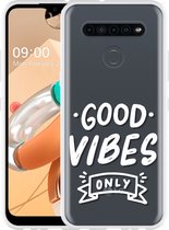 LG K41S Hoesje Good Vibes wit - Designed by Cazy