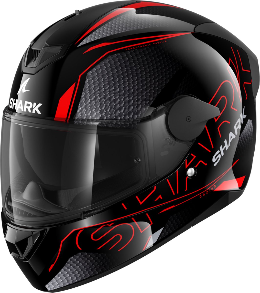 Shark D-Skwal 2 Cadium Zwart Rood Zwart KRK Integraalhelm XL