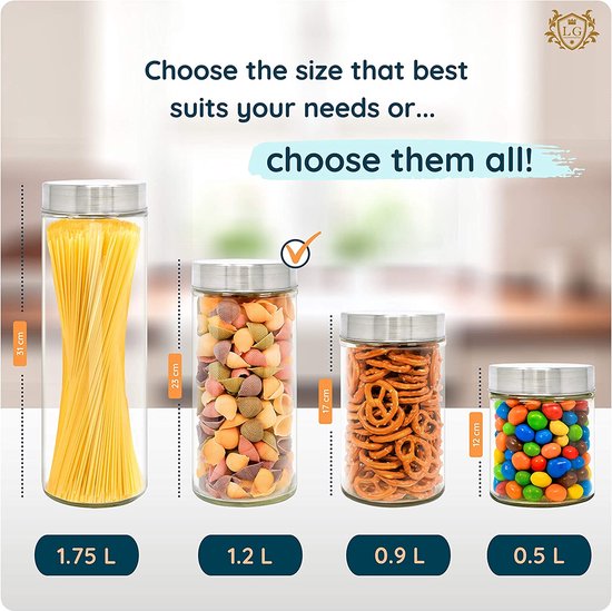 Set 4 Contenitori Vetro LG Luxury & Grace 600 Ml - Ermetici, Per Microonde, Forno, Freezer (Senza BPA) - Foto 2