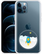 Geschikt voor Apple iPhone 12 Pro Hoesje To the Moon - Designed by Cazy