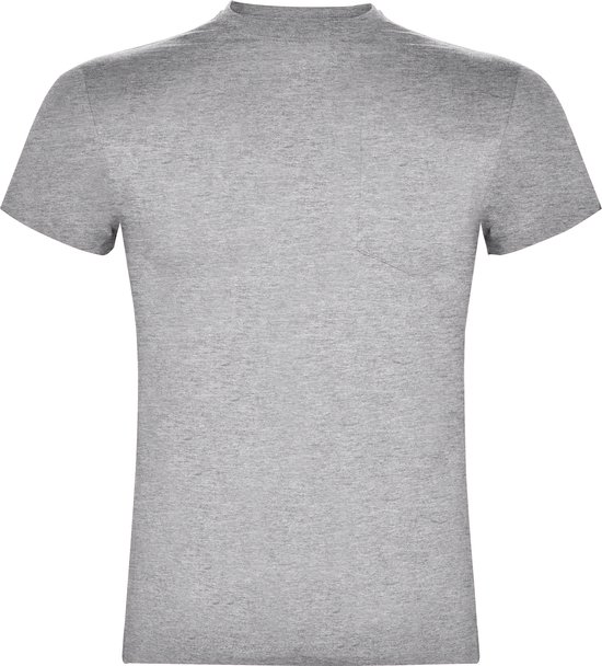 Heather Grijs T-shirt 'Teckel' met borstzak merk Roly maat 3XL