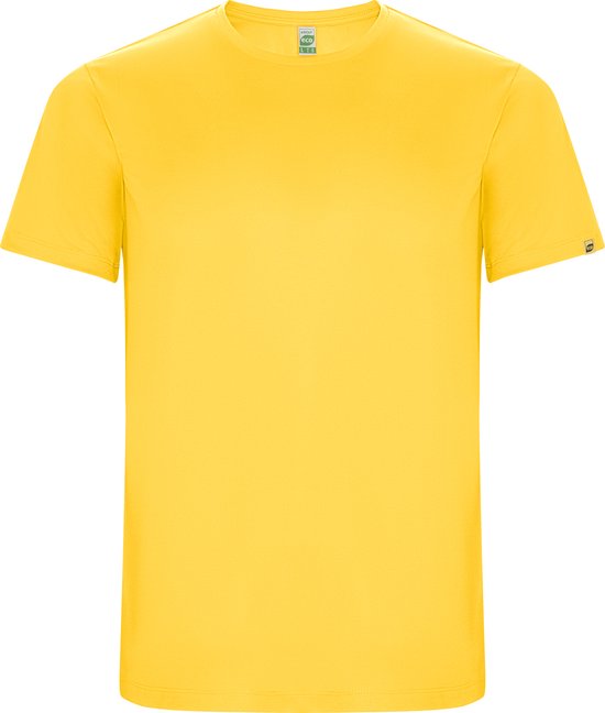 Geel unisex sportshirt korte mouwen 'Imola' merk Roly maat 3XL