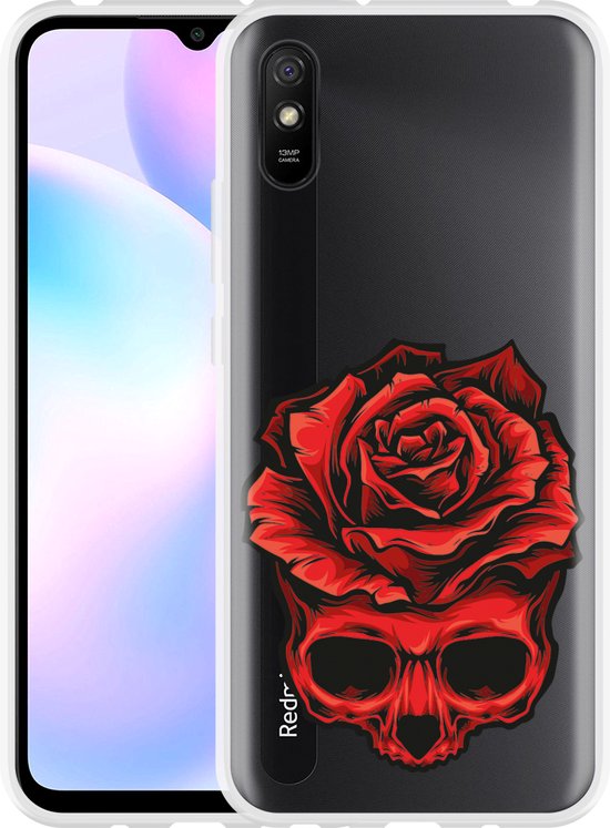Hoesje geschikt voor Xiaomi Redmi 9A Red Skull | bol