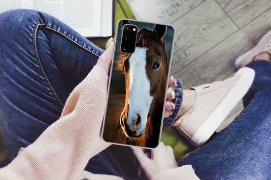 Coque Samsung Galaxy S20 - Cheval - Tête - Lumière - Coque de téléphone en Siliconen