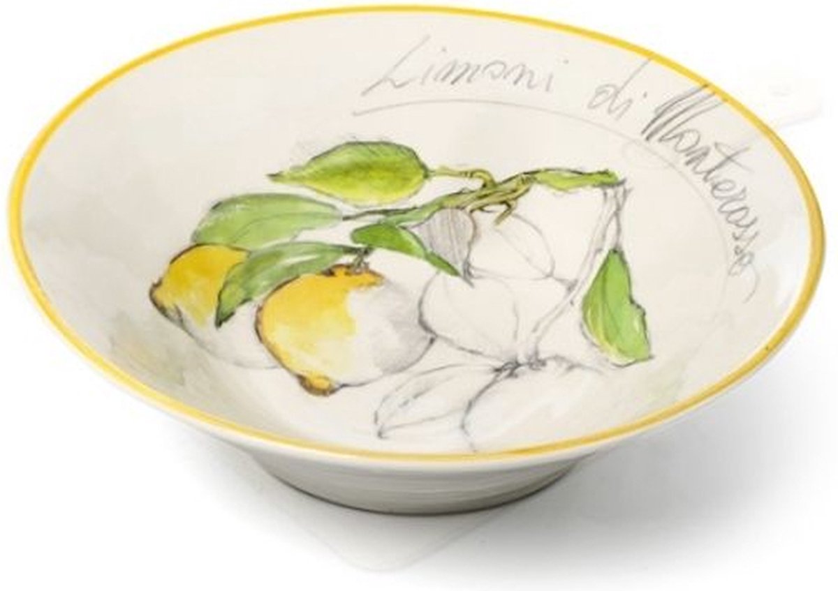 Oil & Vinegar | Limoni saladeschaal - Keramiek - Handgeschilderd - 32cm