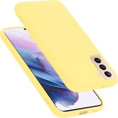 Cadorabo Hoesje geschikt voor Samsung Galaxy S22 in LIQUID GEEL - Beschermhoes gemaakt van flexibel TPU silicone Case Cover