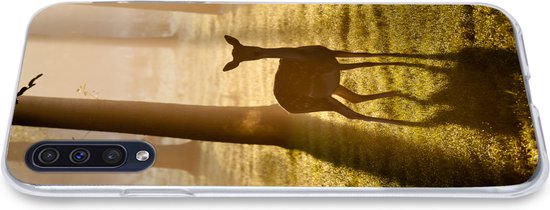 Coque Samsung Galaxy A50 - Cerfs - Soleil - Arbres - Étui de téléphone en Siliconen