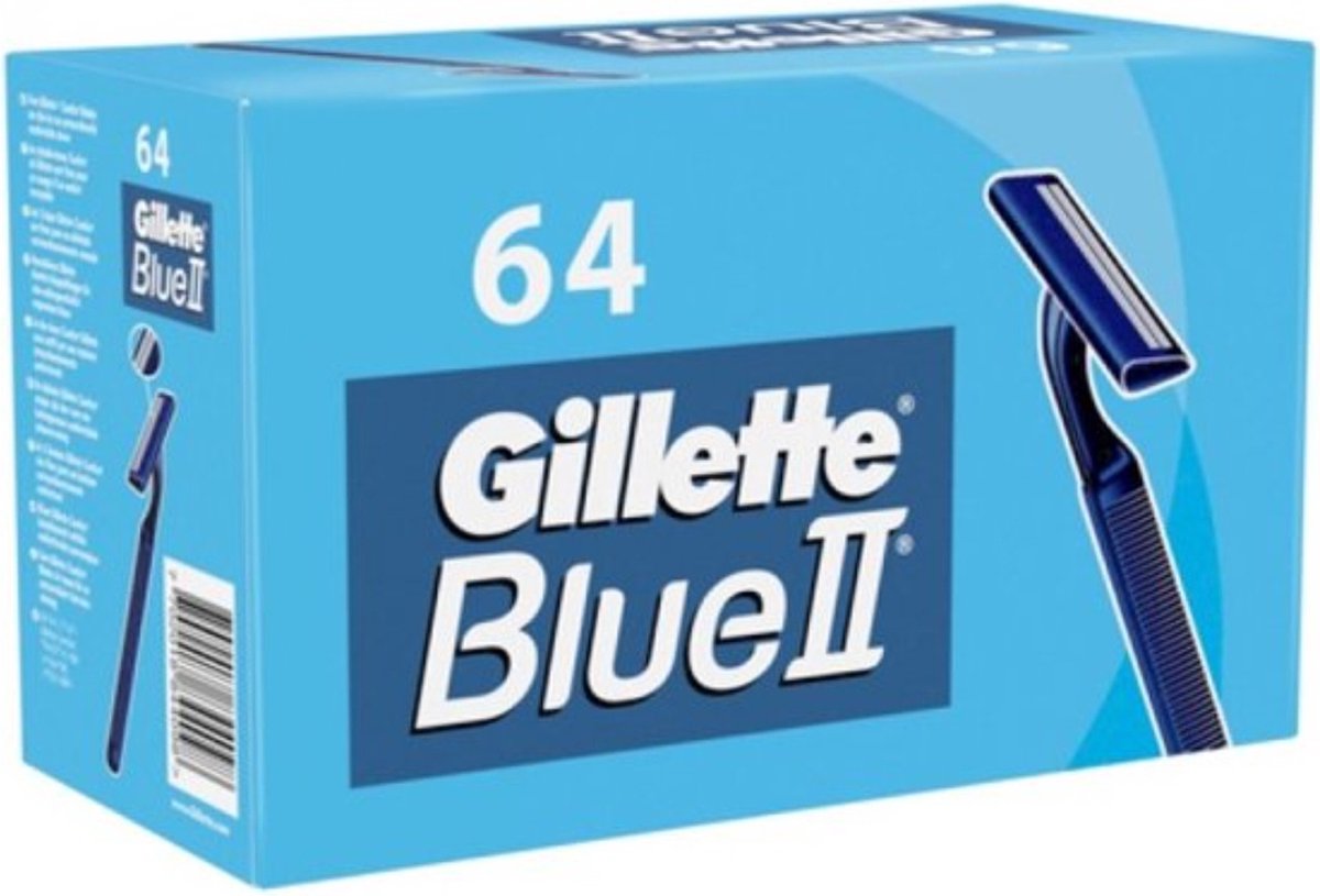 Gillette blue II wegwerp scheermesjes 64 Stuks
