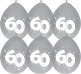 Haza Jubileum/leeftijd ballonnen 60 jaar - 90x stuks - Feestartikelen