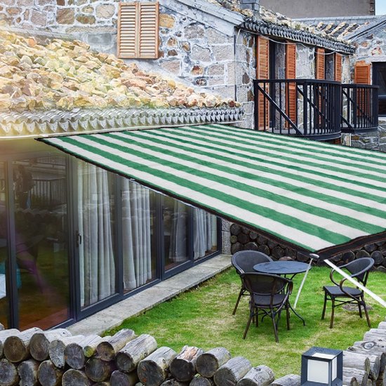 Waterdicht Tuin Zonnescherm Zeil 2.5 x 4.5 m 98% Uv-blokkering Zonnezeilen Luifel voor Patio Buiten Tuin Achtertuin, Creme Kleur