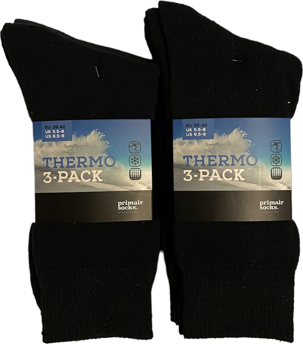Primair Socks - Thermo Sokken - Thermosokken - 6 Paar - Maat 39-42 - 3  Kleuren -... | bol.