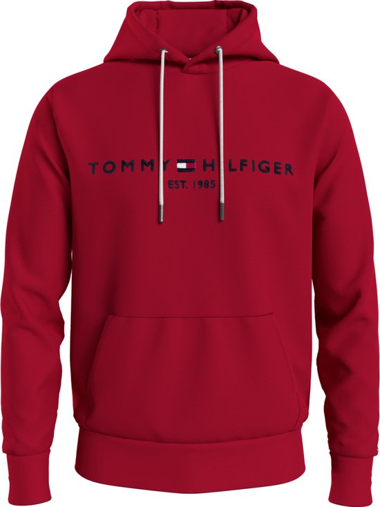 Tommy Hilfiger - Heren Hoodies Logo Hoodie - Rood - Maat XXL