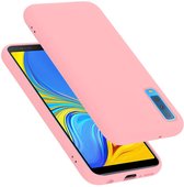 Cadorabo Hoesje geschikt voor Samsung Galaxy A7 2018 in LIQUID ROZE - Beschermhoes gemaakt van flexibel TPU silicone Case Cover