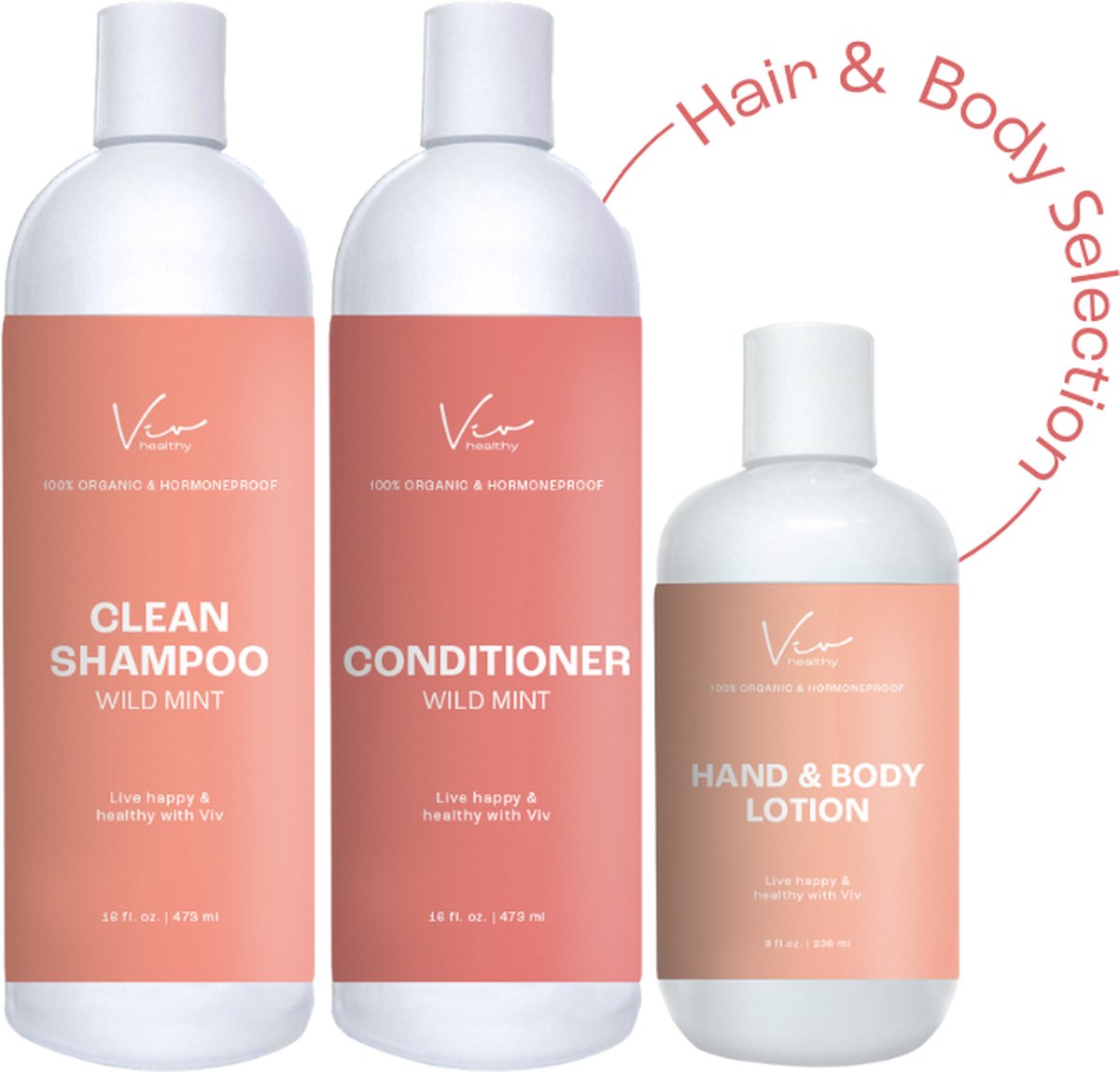 Combi pakket: Clean shampoo + Clean conditioner + Clean body lotion