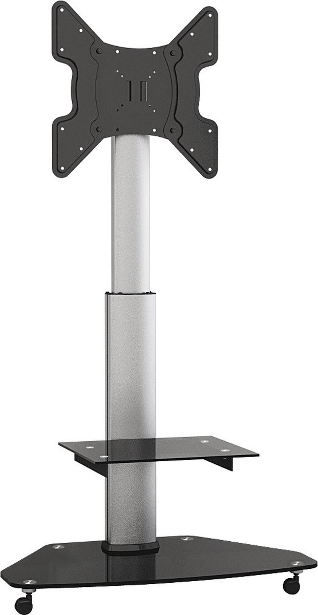 MyWall TV Standaard - HP1C - Hoogte 73-120cm - Zwart/Zilvergrijs