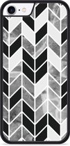 iPhone 8 Hardcase hoesje Visgraat Marmer - Designed by Cazy