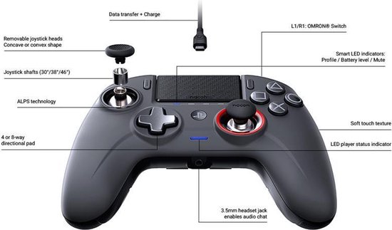 Nacon Revolution Unlimited Pro Controller - PS4 - Bedraad en