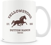 Yellowstone Mok/beker Dutton Ranch - Montana Wit