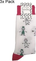 3 Stuks Dames Sokken Verpleegkundige Stick Nurse Maat 37-41