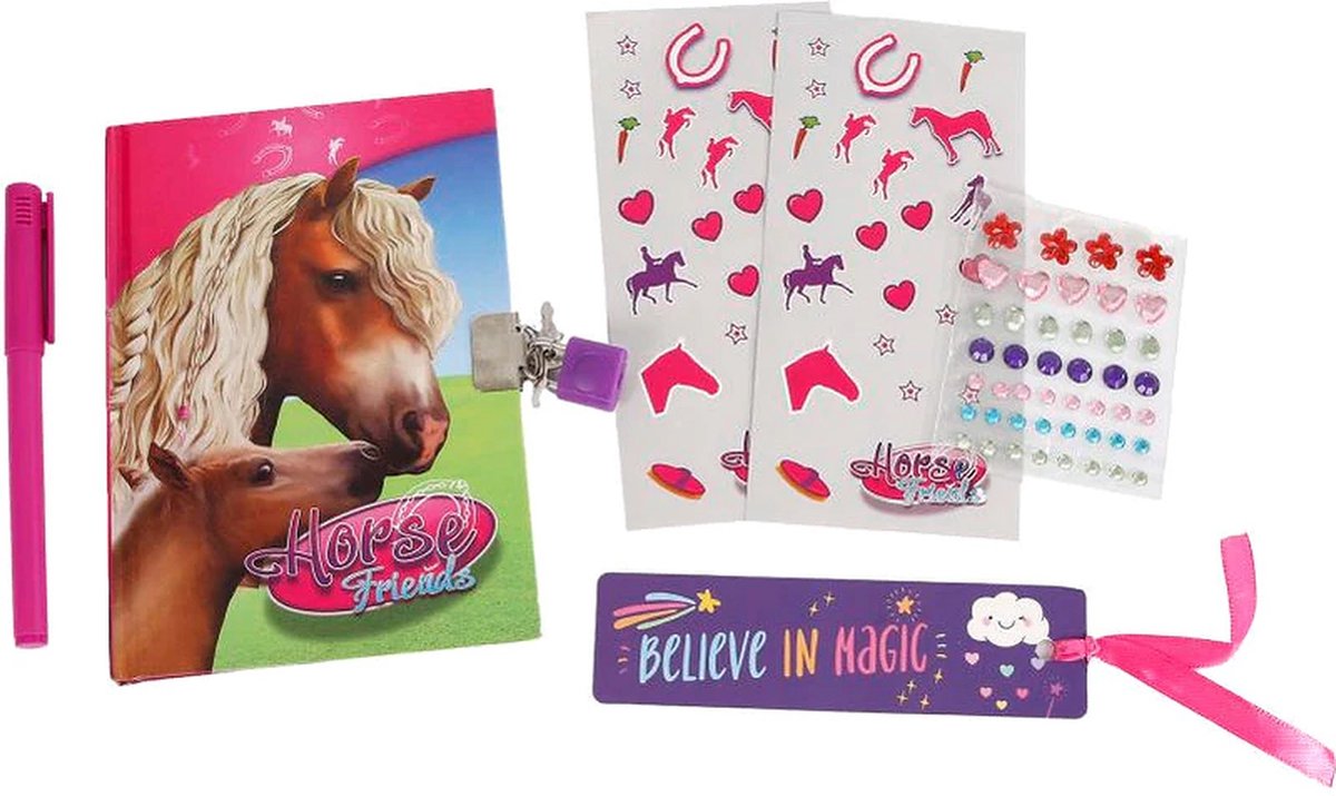 Dagboek met slot en pen Paarden voor Meisjes en Volwassenen + Paarden