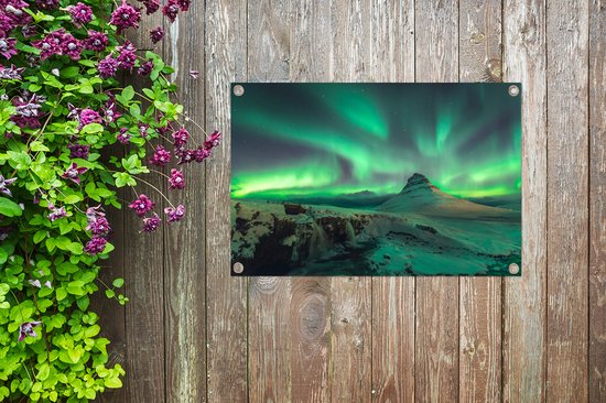Posters de jardin Aurores boréales - Berg - Norvège - 90x60 cm - Toile de jardin
