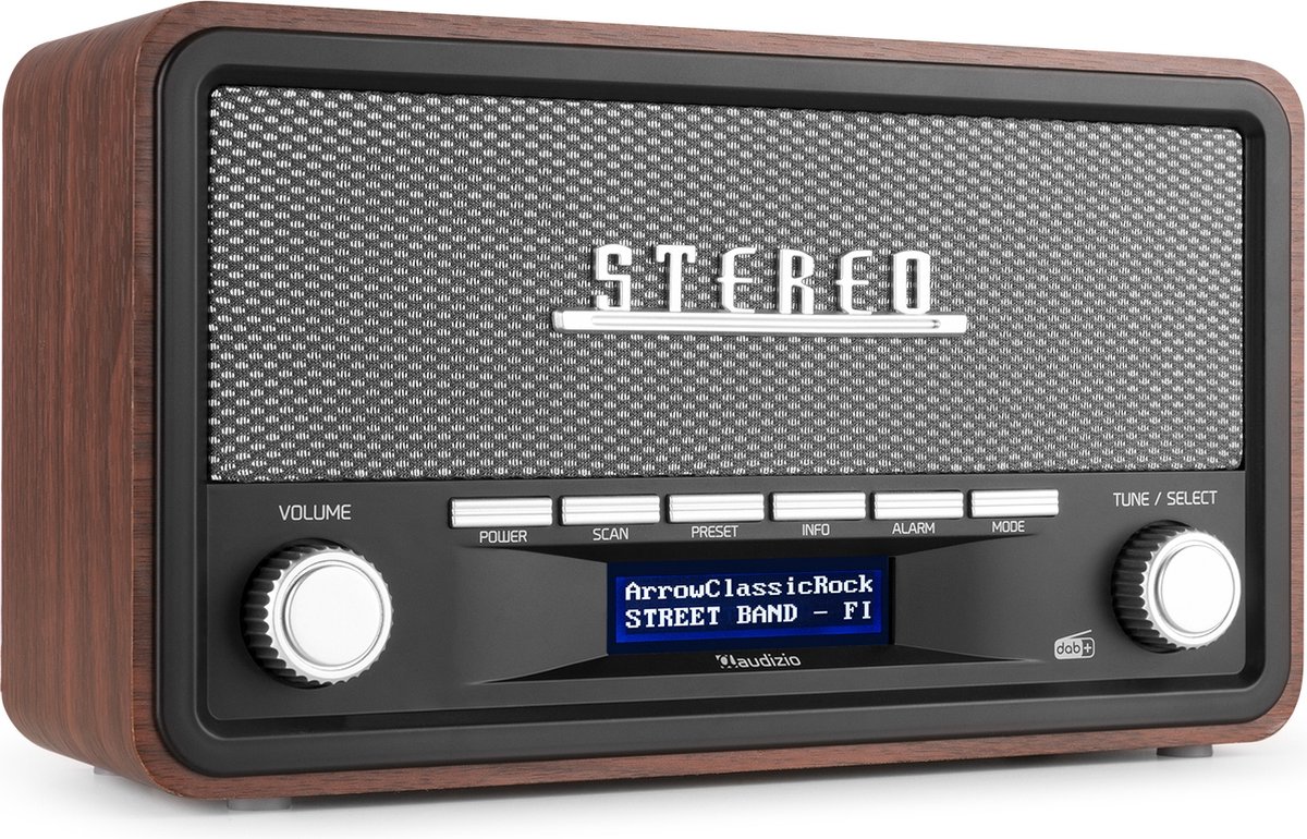 DAB radio met Bluetooth model 2023 - Retro radio - DAB+ / FM - Op  batterijen en... | bol.com