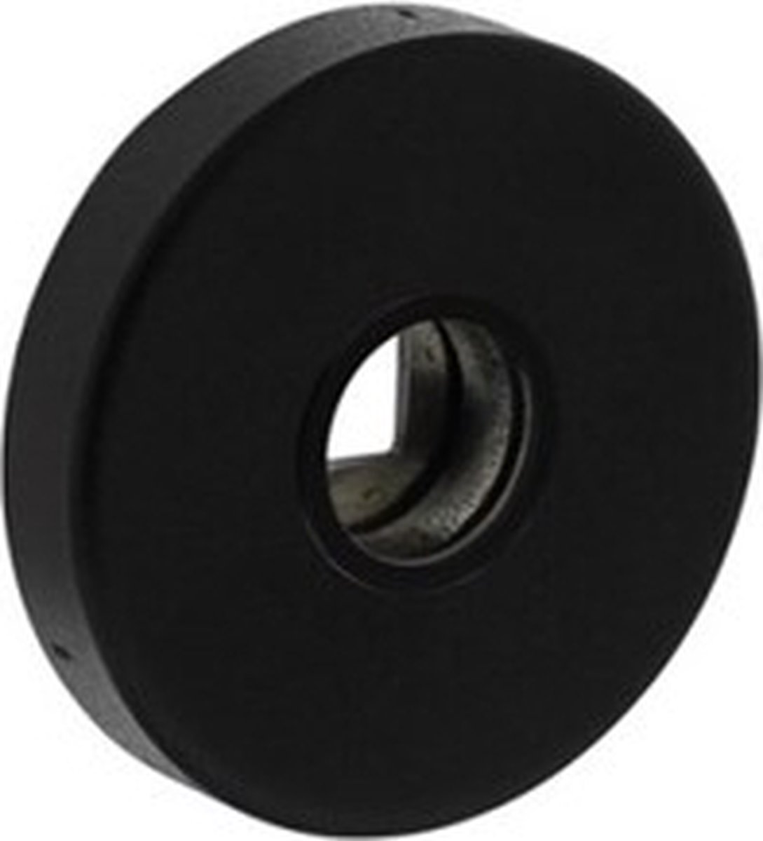 Intersteel krukrozetten - massief - verdekt met nokken - ø53x10 mm - zwart