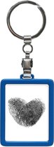 Deknudt Frames sleutelhanger S59NK6 - blauw - metaal - pasfoto 3,5x4,5