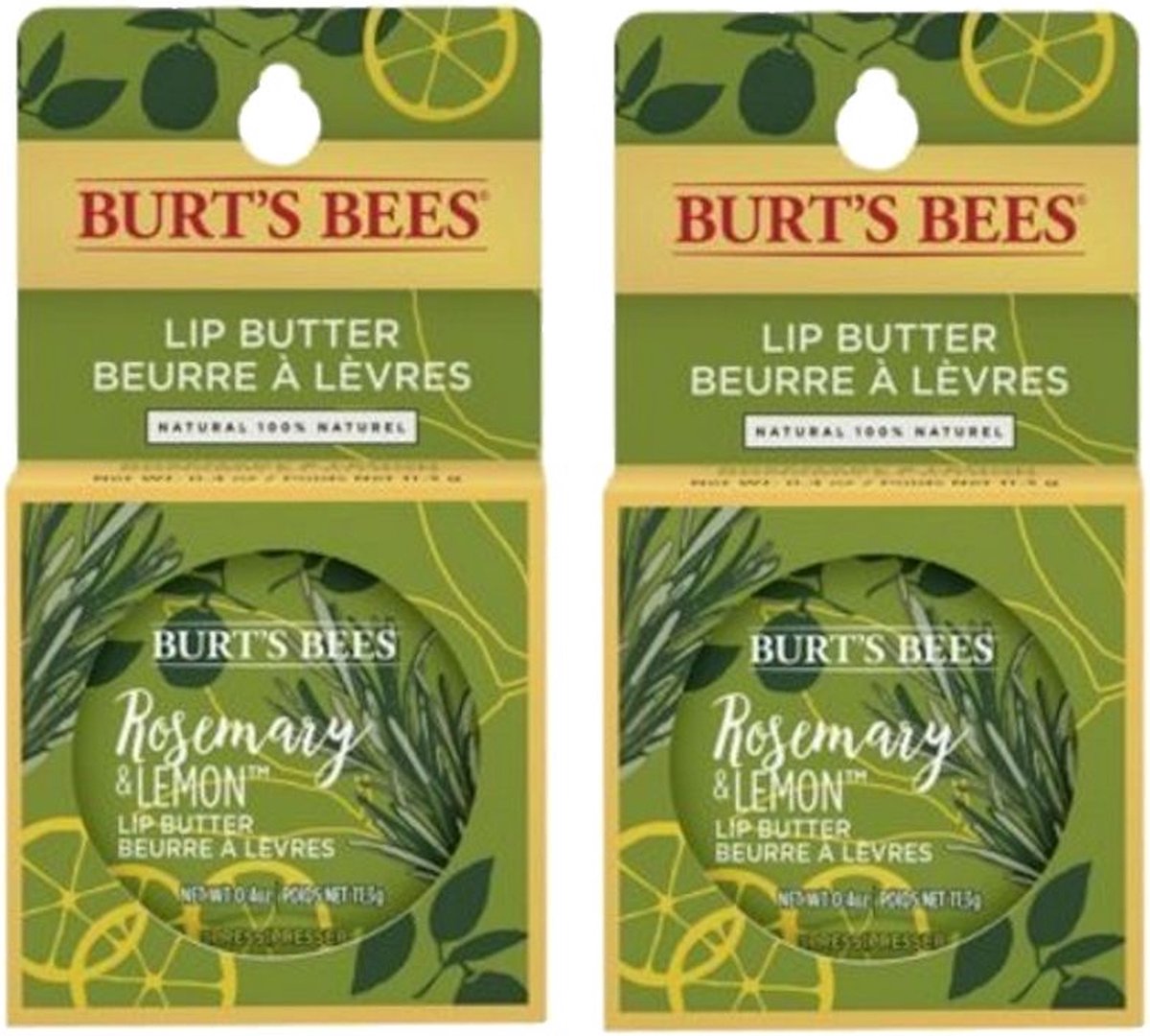 BURT'S BEES - Lip Butter Rosemary & Lemon - 2 Pak