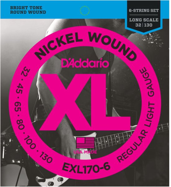 D'Addario ECB81 Chrome Flat Wound Bass Snaren - Light Long Scale .045-.100 Voor E-Bass Gitaar
