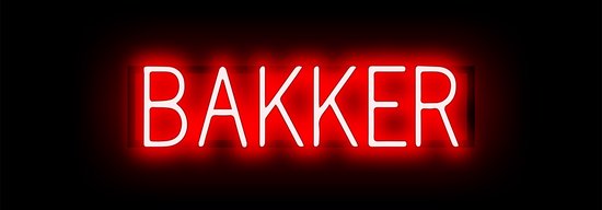 BAKKER - Reclamebord Neon LED bord verlichting - SpellBrite - 61,3 x 16 cm rood - 6 Dimstanden - 8 Lichtanimaties