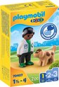 foto van PLAYMOBIL 1.2.3 Dierenarts met hond - 70407