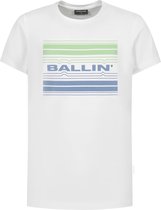 Ballin Amsterdam - Jongens Slim Fit T-shirt - Wit - Maat 128