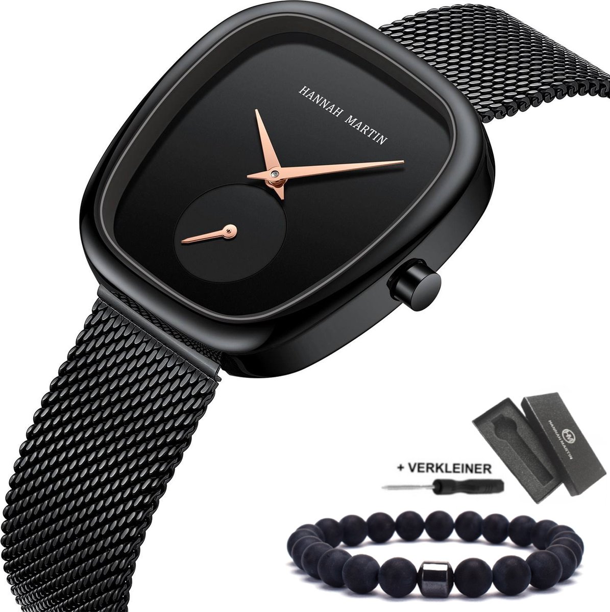 Horloges voor Vrouwen Dames Horloge Curren Watch Dameshorloge - Incl. Armband & Horlogebox Geschenkdoos - Zwart Rosé