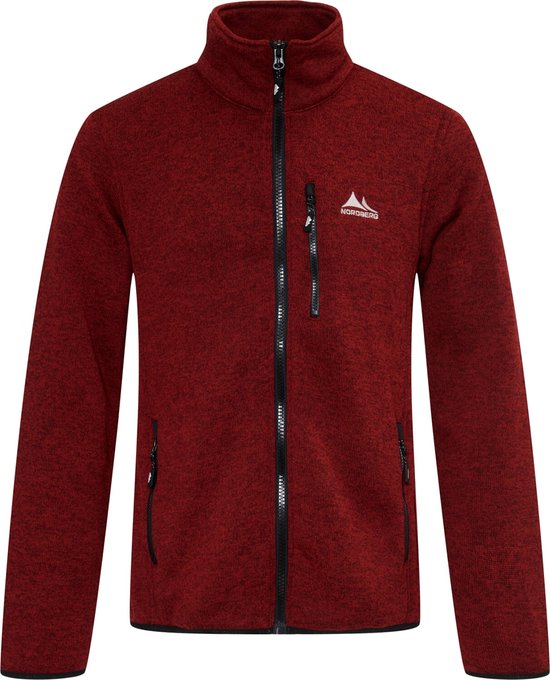 Nordberg Frank Fleece Vest - Heren - Bordeaux melange  - Maat XXL