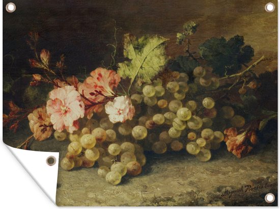 tuin-decoratie-fruit-stilleven-met-druiven-oude-meesters-40x30-cm