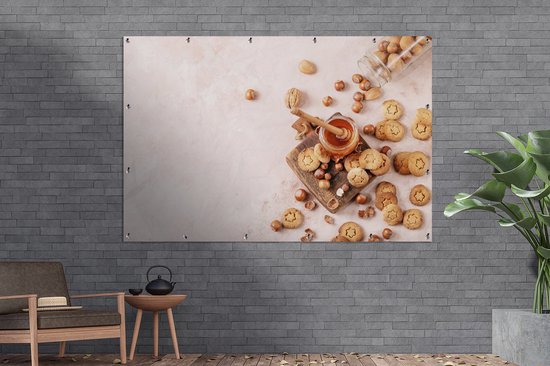 Décoration murale Cookies - Miel - Noix - Cuisine - 180x120 cm - Poster jardin
