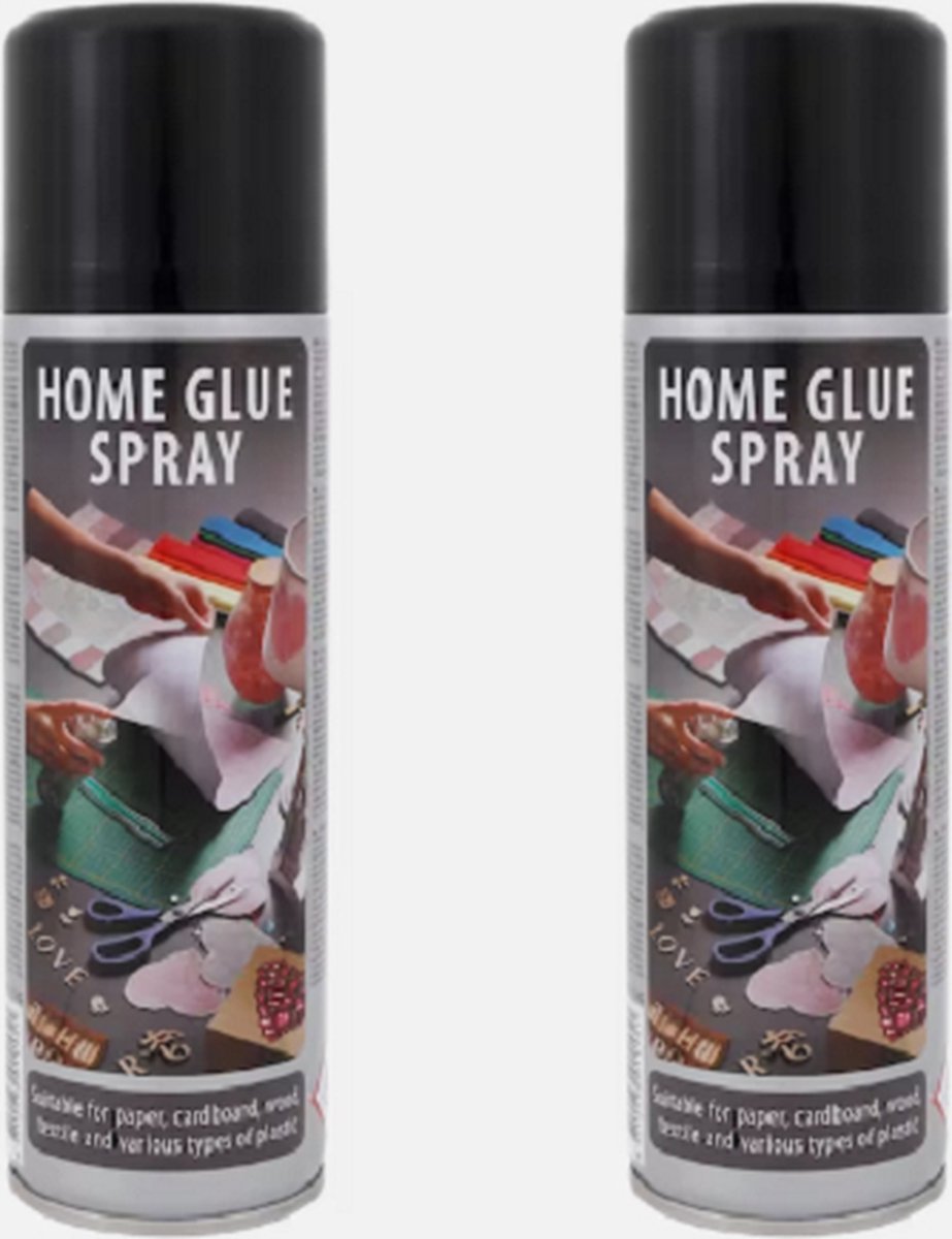 Lijmspray - Hobbylijm - Knutsellijm - Knutselen - 2 x 300ml - home glue spray